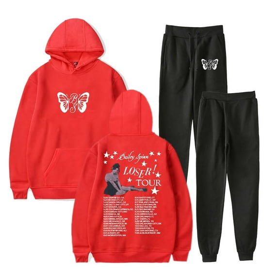 Bailey Spinn Loser Tour 2025 Sweatsuit Unisex Hoodies Jogger Pants Sets Unique Fall Suit