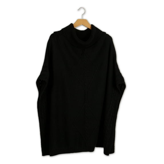Hadley Wren Bailey Turtleneck Pullover Knit Poncho