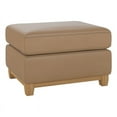 thumbnail image 1 of Bailey Wood Base Upholstered Ottoman in Camel Leather by Pulaski Furniture, 1 of 6