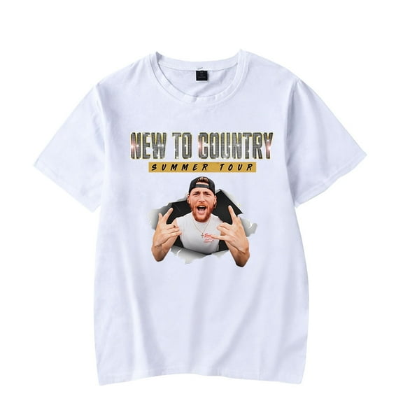 Bailey Zimmerman 2025 New To Country Tour T-shirt Retro Trend Short Sleeve Unisex Casual Wear