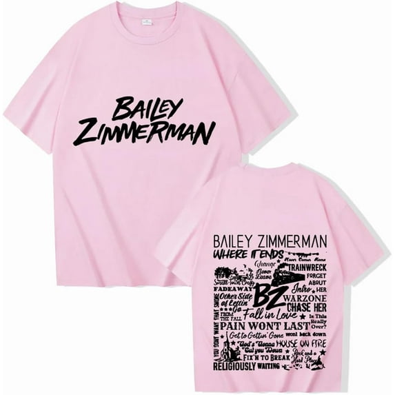 Bailey Zimmerman Adult Short Sleeve Casual T-Shirts, Men's Women's Tees