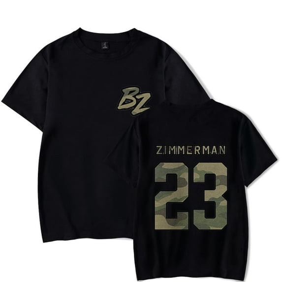 Bailey Zimmerman BZ Camo Logo Short Sleeve T - Shirt Men and Women Summer Top