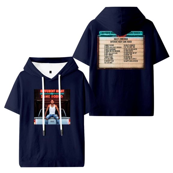 Bailey Zimmerman DNSR Cover Hooded T-Shirts Women Men Short Sleeve Tee Casual Fashion Clothes