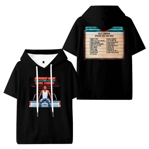Bailey Zimmerman DNSR Cover Hooded T-Shirts Women Men Short Sleeve Tee Casual Fashion Clothes