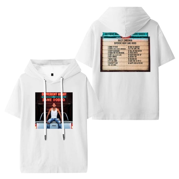 Bailey Zimmerman DNSR Cover Hooded T-Shirts Women Men Short Sleeve Tee Casual Fashion Clothes