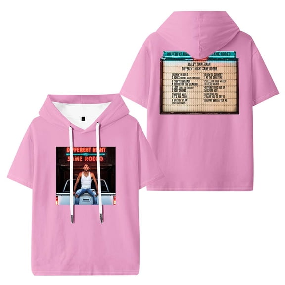 Bailey Zimmerman DNSR Cover Hooded T-Shirts Women Men Short Sleeve Tee Casual Fashion Clothes