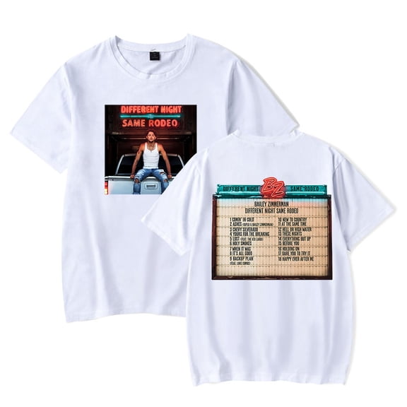 Bailey Zimmerman DNSR Cover T-Shirt Women Men Casual Crewneck Short Sleeve Fashion Tee