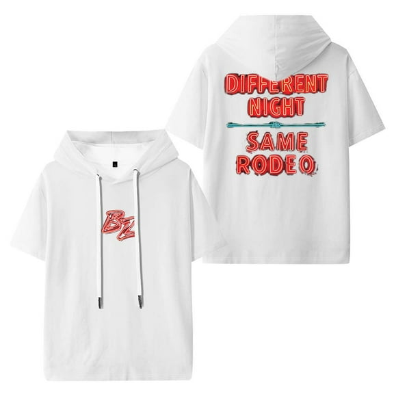Bailey Zimmerman DNSR Neon Sign Hooded T-Shirts Women Men Short Sleeve Tee Casual Fashion Clothes