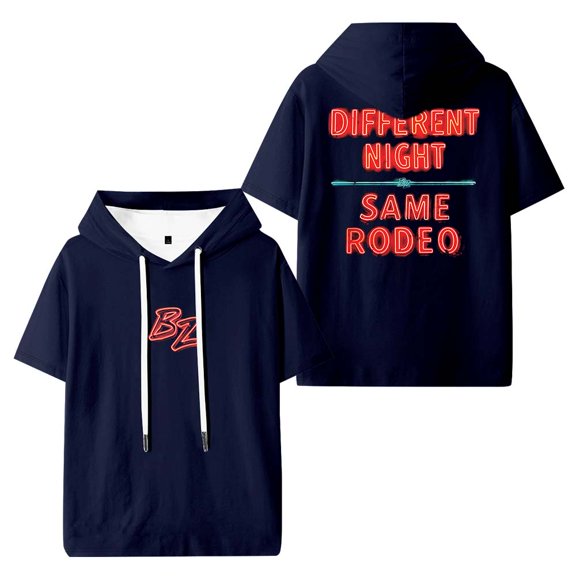Bailey Zimmerman DNSR Neon Sign Hooded T-Shirts Women Men Short Sleeve Tee Casual Fashion Clothes