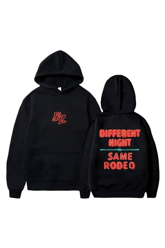 Bailey Zimmerman DNSR Neon Sign Hoodies Different Night Same Rodeo Merch Long Sleeve Sweatshirts