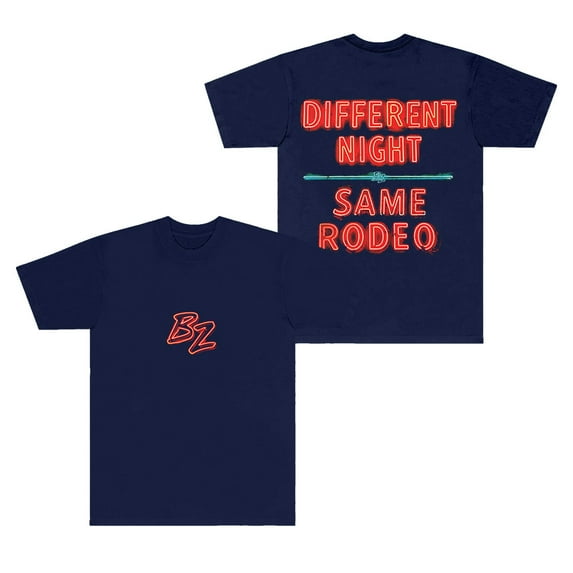 Bailey Zimmerman DNSR Neon Sign T-Shirts Different Night Same Rodeo Merch Women Men Short Sleeve Tee