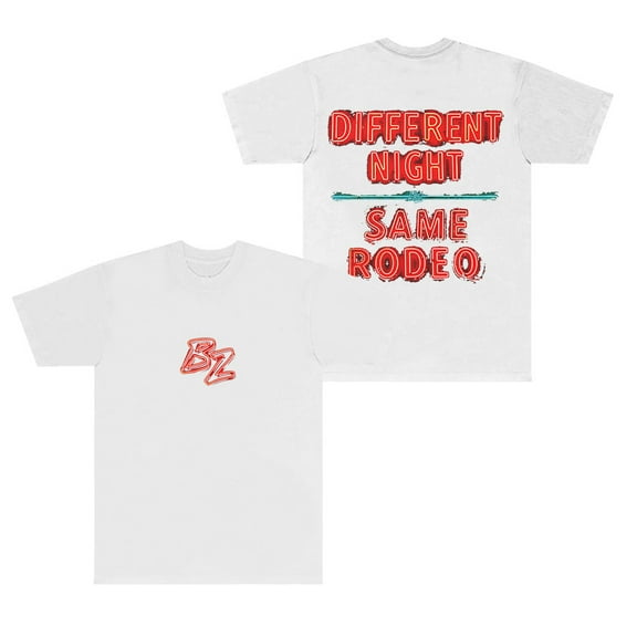 Bailey Zimmerman DNSR Neon Sign T-Shirts Different Night Same Rodeo Merch Women Men Short Sleeve Tee