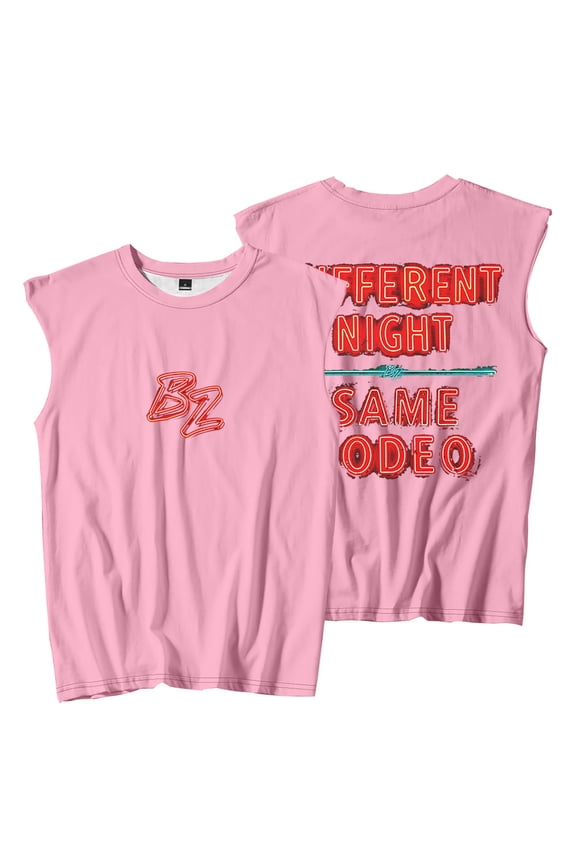Bailey Zimmerman Different Night Same Rodeo Merch Sleeveless T-Shirts Women Men Fashion Tank Tops