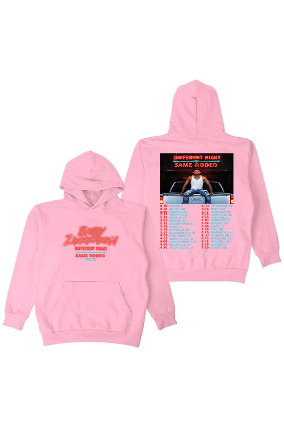 Bailey Zimmerman Different Night Same Rodeo Tour 2026 Hoodie Long Sleeve Women Men Hooded Sweatshirt