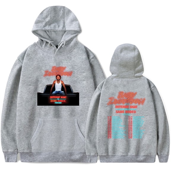 Bailey Zimmerman Different Night Same Rodeo Tour 2026 Hoodies Women Men Casual Long Sleeve Sweatshirt Clothes