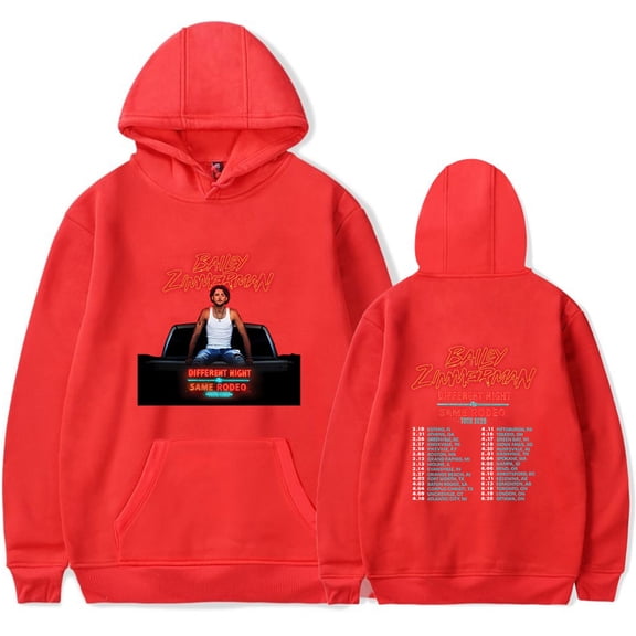 Bailey Zimmerman Different Night Same Rodeo Tour 2026 Hoodies Women Men Casual Long Sleeve Sweatshirt Clothes