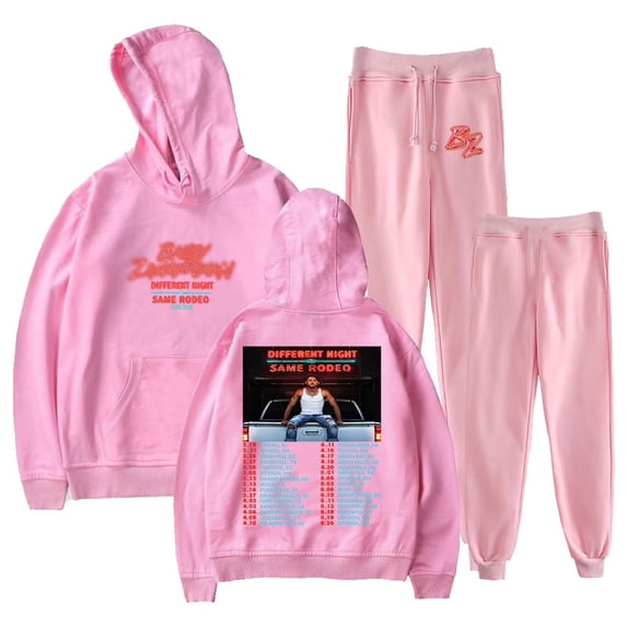 Bailey Zimmerman Different Night Same Rodeo Tour 2026 Print Hoodie Jogger Set - Unisex 2-Piece Casual Pullover Sweatshirt Pants for Fan Support