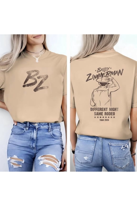 Bailey Zimmerman Different Night Same Rodeo Tour Edition For Fan T-shirt Sizes S-5XL