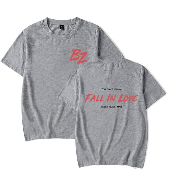 Bailey Zimmerman Fall In Love Merch T-shirt Short Sleeve Women Men Summer Tee Top Tshirt