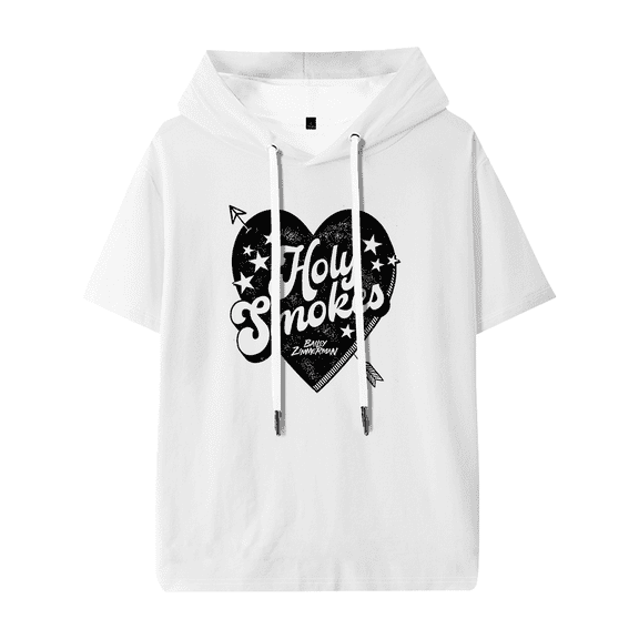 Bailey Zimmerman Holy Smokes Heart Hooded T-shirt Women Men Short Sleeve Tee Casual Fashion Tops