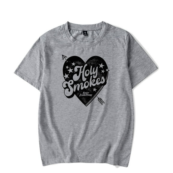 Bailey Zimmerman Holy Smokes Heart Tee Women Men Fashion Crewneck Short Sleeve T-shirt