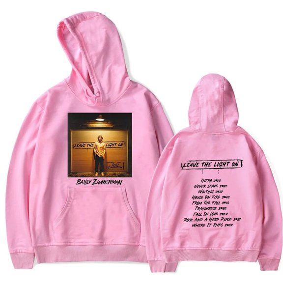 Bailey Zimmerman LeaveThe Light On Hoodie Merch Popular Graphics Print Unisex Trendy Casual Streetwear