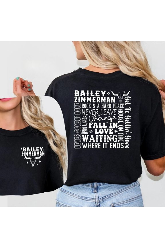 Bailey Zimmerman Merch 2026 Shirt Unisex Tops Vintage Tee Jersey Outdoor Tee Fashion y2k Top