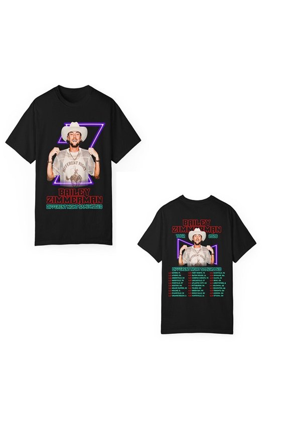 Bailey Zimmerman Merch 2026 Unisex Shirt Tops Vintage Tee Jersey Outdoor Tee Fashion y2k Top