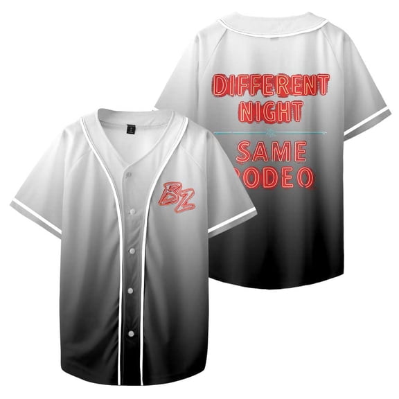 Bailey Zimmerman Merch Neon Sign Baseball Jersey Tee Merch Unisex V-Neck Summer Button Baseball T-Shirt