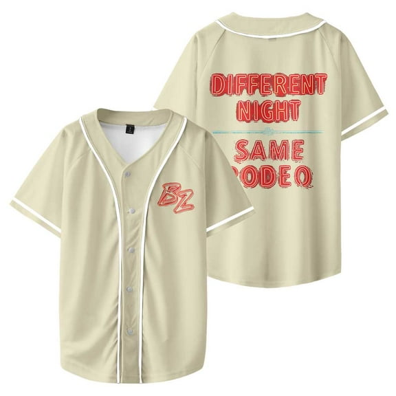 Bailey Zimmerman Merch Neon Sign Baseball Jersey Tee Merch Unisex V-Neck Summer Button Baseball T-Shirt