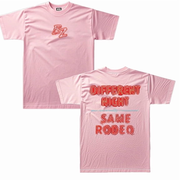 Bailey Zimmerman Merch Neon Sign Summer Unisex Short-sleeved T-shirt Fashion Y2K Printed Casual Stylish Design Tee