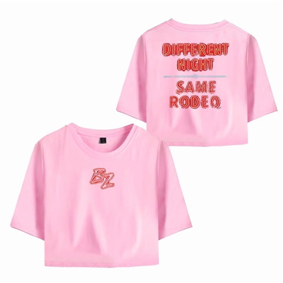 Bailey Zimmerman Merch Neon Sign T-Shirt For Women&Girls Midriff Short Sleeve Summer Clothing Vest Tee