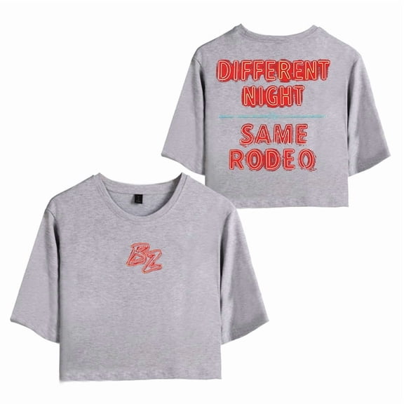 Bailey Zimmerman Merch Neon Sign T-Shirt For Women&Girls Midriff Short Sleeve Summer Clothing Vest Tee