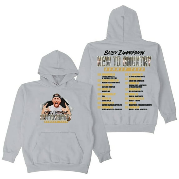 Bailey Zimmerman New To Country Summer Tour Hoodie Long Sleeve Streetwear Women Men Hooded Sweatshirt