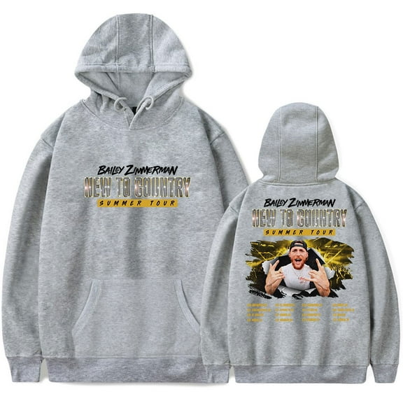 Bailey Zimmerman New To Country Summer Tour Hoodie Women Men Long Sleeve Pullover Sweatshirt