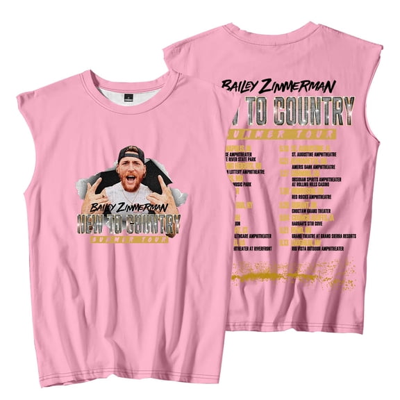 Bailey Zimmerman New To Country Summer Tour Merch Sleeveless T-Shirts Women Men Fashion Tank Tops