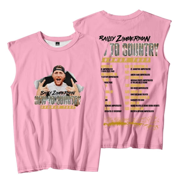 Bailey Zimmerman New To Country Summer Tour Merch Sleeveless T-Shirts Women Men Fashion Tank Tops