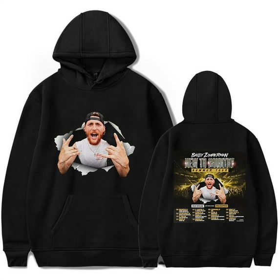 Bailey Zimmerman New To Country Tour 2025 Hoodies Cool Pullover Hip Hop Sweatshirt