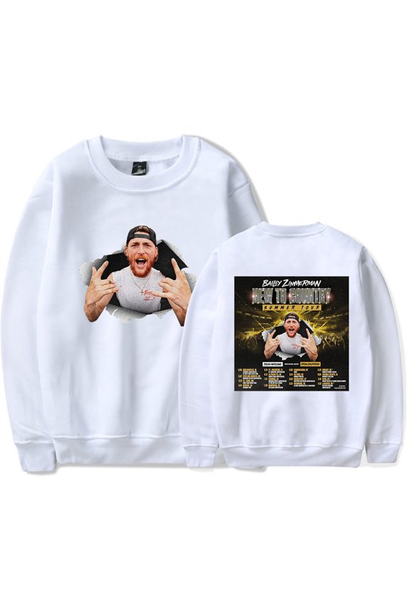 Bailey Zimmerman New To Country Tour 2025 Sweatshirt Fashion Crewneck Hip Hop Pullover
