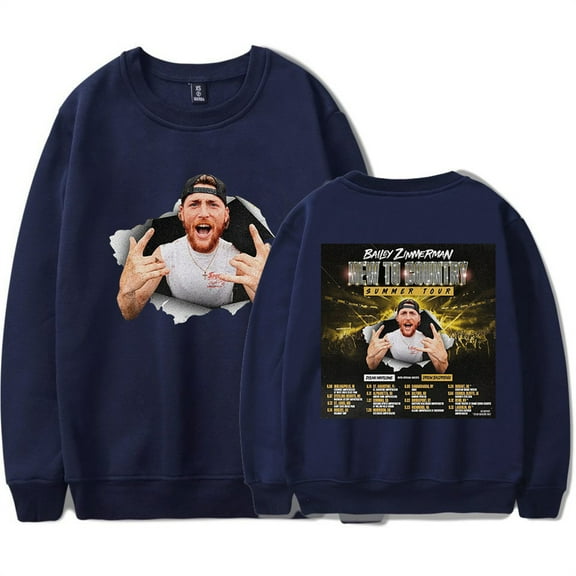 Bailey Zimmerman New To Country Tour 2025 Sweatshirt Fashion Crewneck Hip Hop Pullover