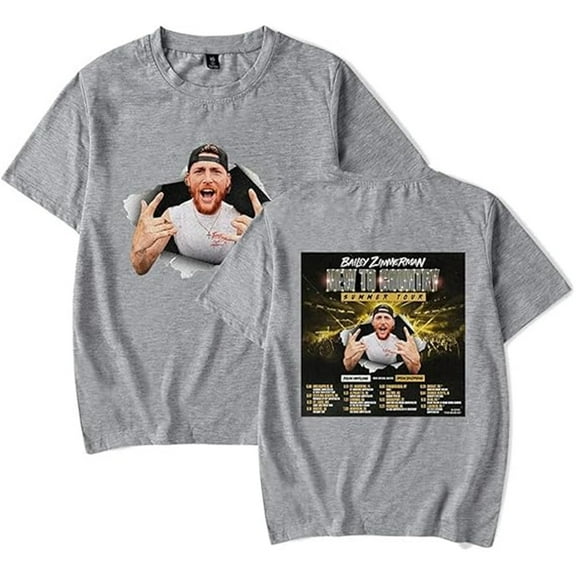 Bailey Zimmerman New To Country Tour 2025 T-shirt Unisex Cool Popular Hip-hop Short Sleeve