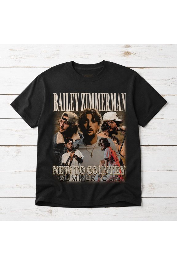 Bailey Zimmerman New To Country Tour T-Shirt, Country Concert Graphic Tee