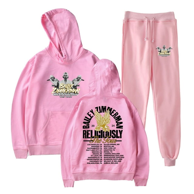 Bailey Zimmerman Religiously The Tour Hoodie Jogger Pants Women Men Two ...