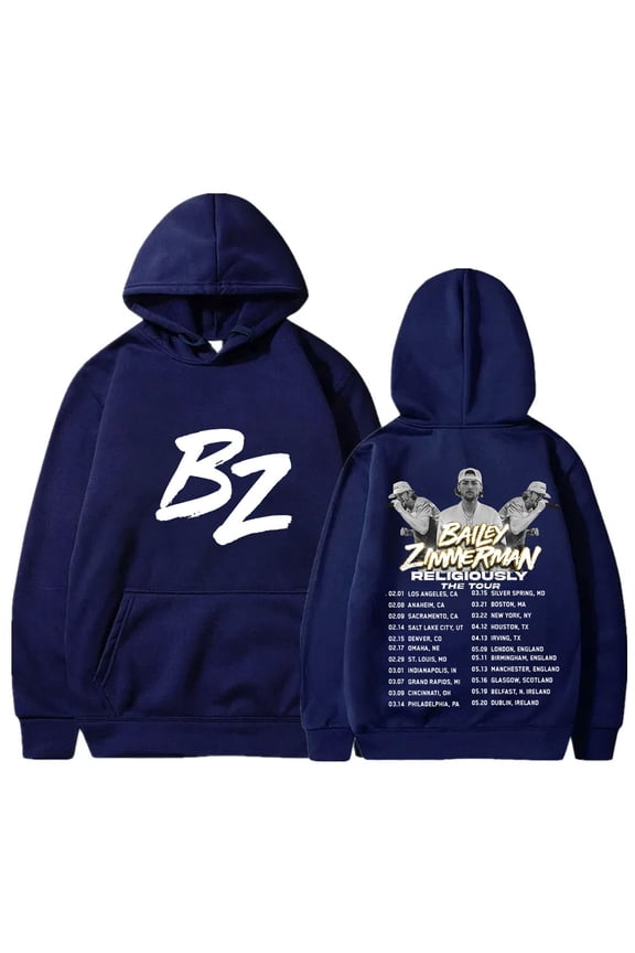Bailey Zimmerman Religiously Tour Hoodies BZ New Logo Merch Pullovers Women Men Fashion Casual Hooded Sweatshirts