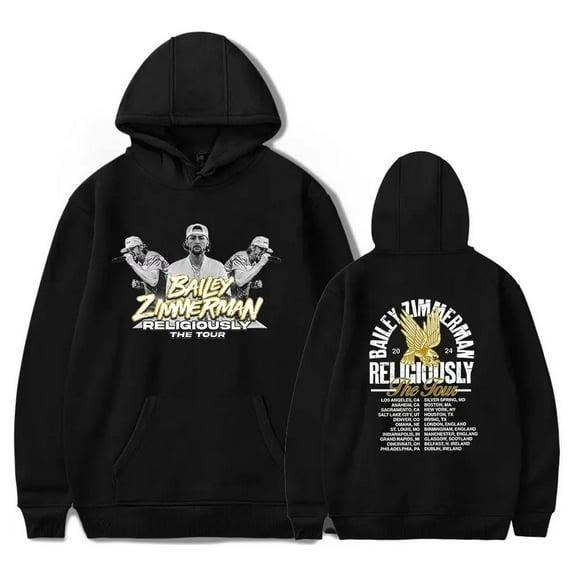 Bailey Zimmerman Religiously World Tour 2024 Hoodies Merch Women Men Long Sleeve Casual Sweatshirt Clothes