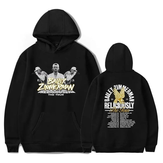 Bailey Zimmerman Religiously World Tour 2024 Hoodies Merch Women Men Long Sleeve Casual Sweatshirt Clothes