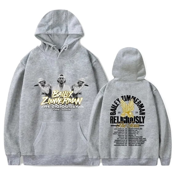 Bailey Zimmerman Religiously World Tour 2024 Hoodies Merch Women Men Long Sleeve Casual Sweatshirt Clothes