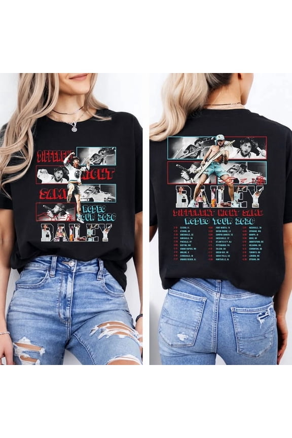 Bailey Zimmerman Tour T-shirt, Different Night Same Rodeo T-shirt Sizes S-5XL