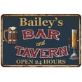 thumbnail image 1 of Bailey's Green Bar & Tavern Rustic Sign 12 x 18 Matte Finish Metal 112180047459, 1 of 1
