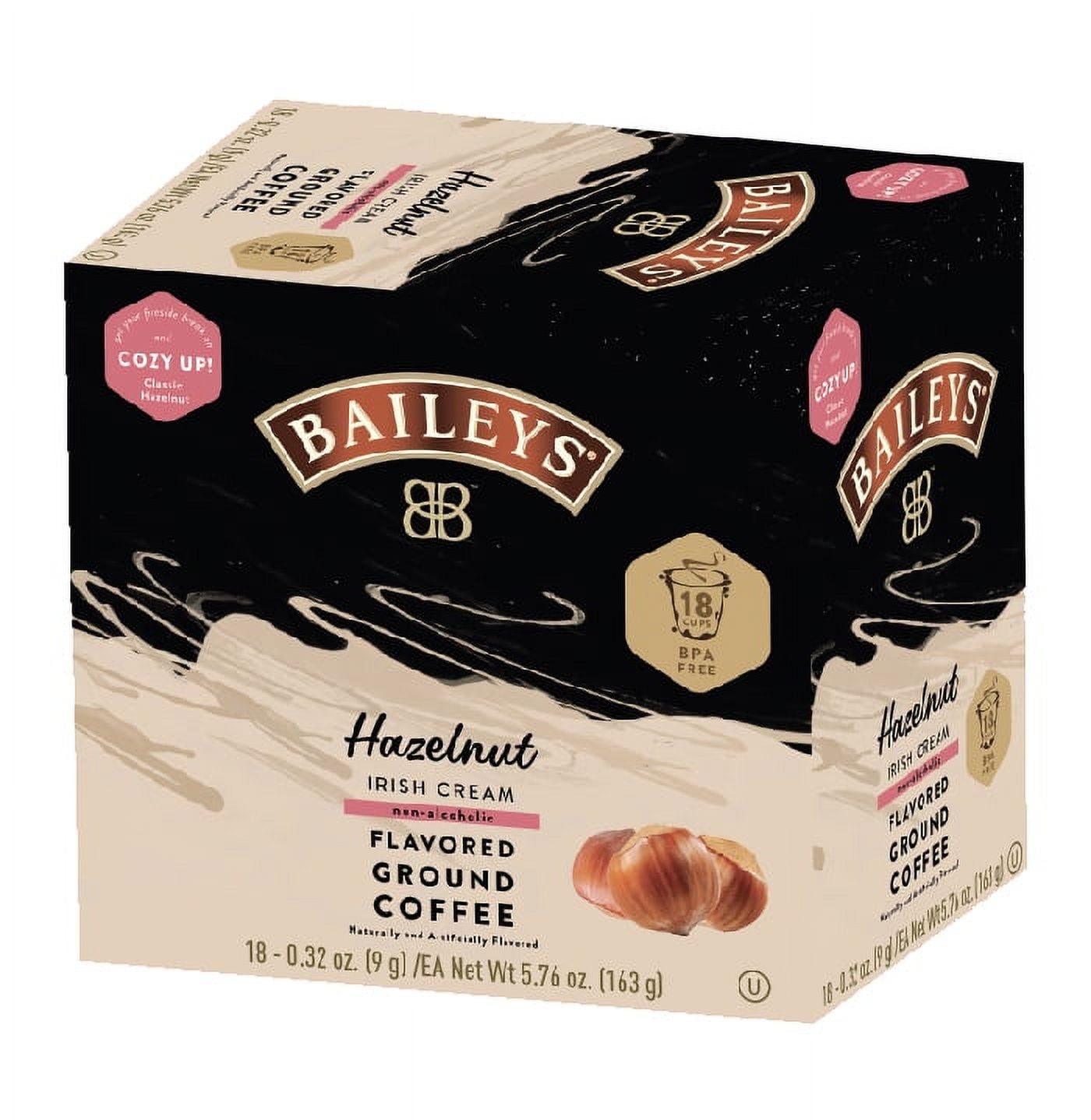 Bailey's Hazelnut Irish Cream Flavored Coffee, 18 Single Serve Cups